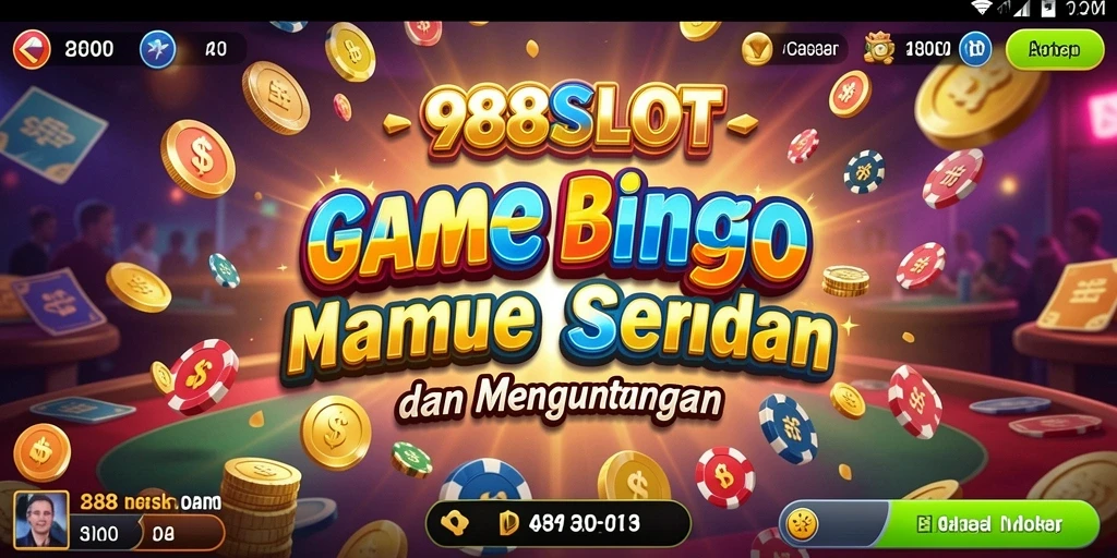 Screenshot gameplay 988SLOT menampilkan suasana seru permainan Bingo.