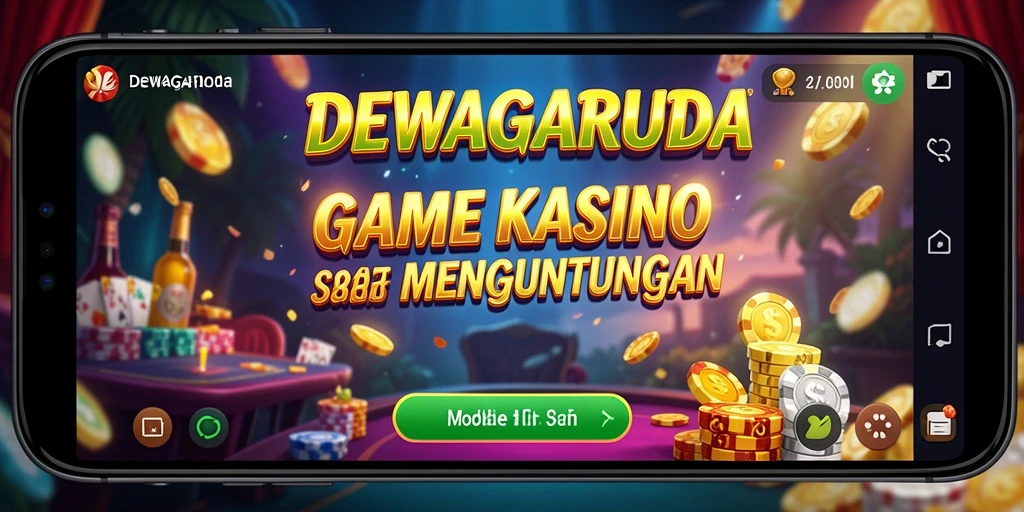 Tangkapan layar gameplay seru dari DEWAGARUDA yang menunjukkan suasana Kasino.