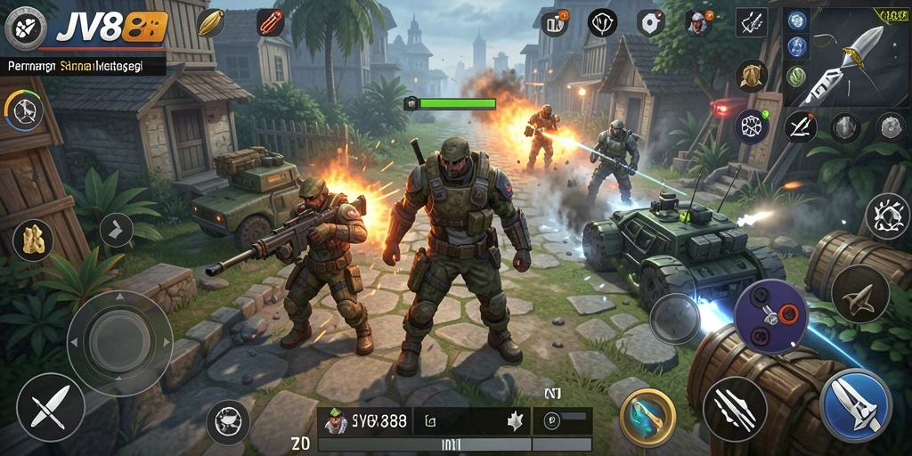 Screenshot gameplay JV88 menampilkan strategi dan manajemen kerajaan yang mendebarkan.
