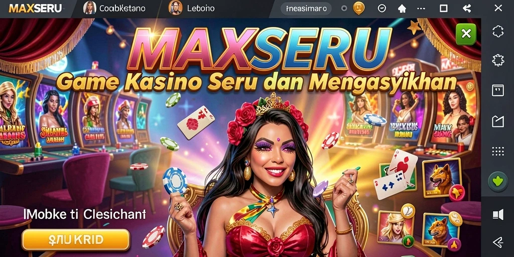 Tampilan screenshot MAXSERU menampilkan gameplay Kasino yang seru.