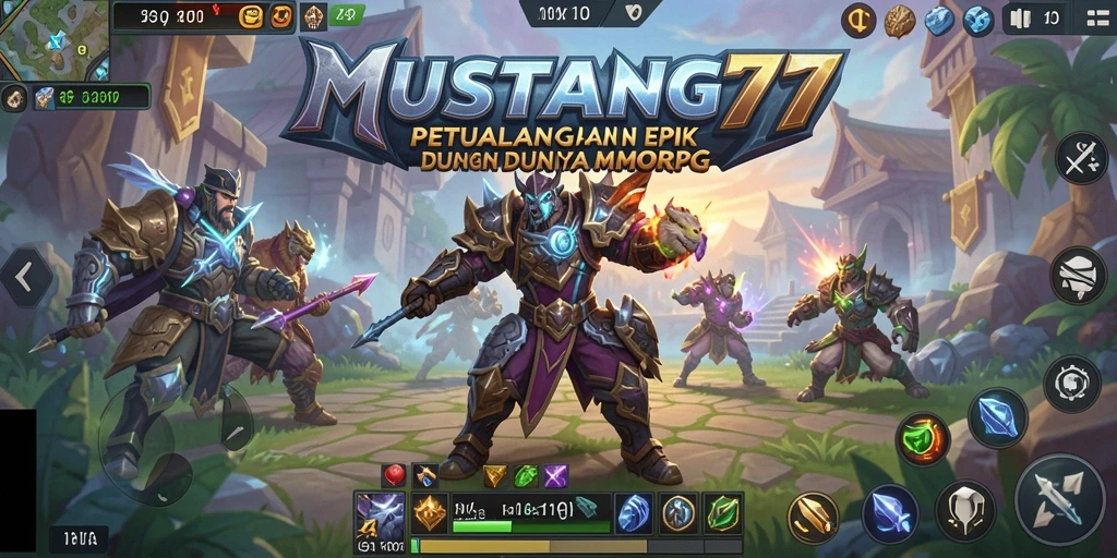 Tampilan gameplay seru di dunia MMORPG MUSTANG77.