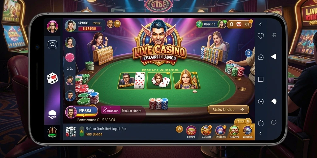 Gambaran gameplay Live Casino yang mendebarkan di RP886.