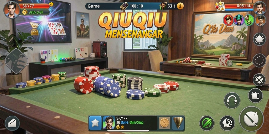 Screenshot gameplay QiuQiu dari SKY77 yang menarik.