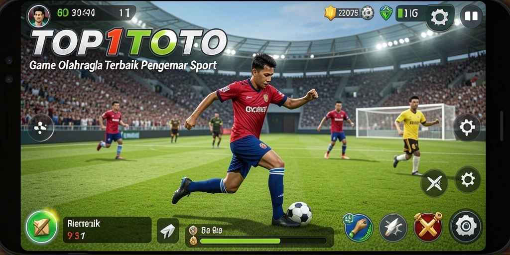 Screenshot permainan <strong>TOP1TOTO</strong> menunjukkan aksi mendebarkan dalam olahraga.