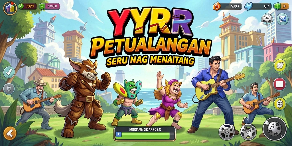 Tampilan gameplay seru dan penuh warna dalam YYRR.