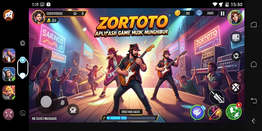 Screenshot ZORTOTO menampilkan gameplay musik yang seru dan interaktif.